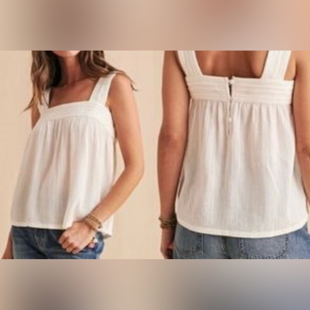 FAHERTY 
Ozette Dobby Top - White
XS